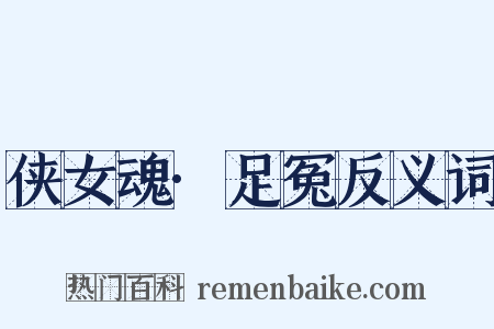 侠女魂·足冤反义词是什么意思的图片